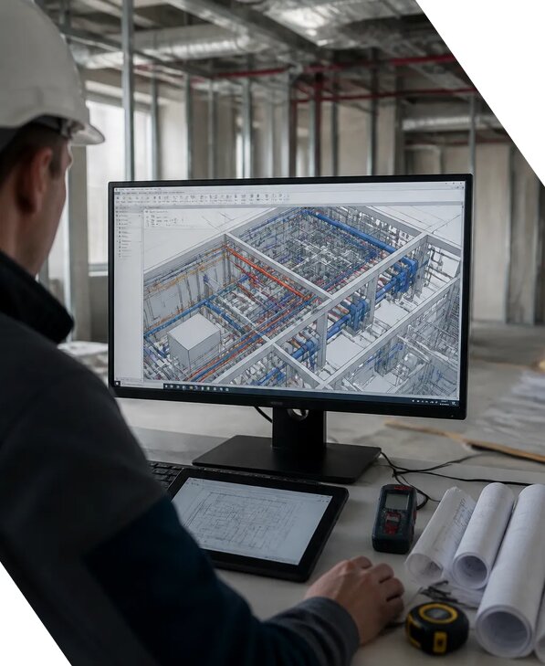 Создание BIM модели инженерных сетей для объектов в Баксане